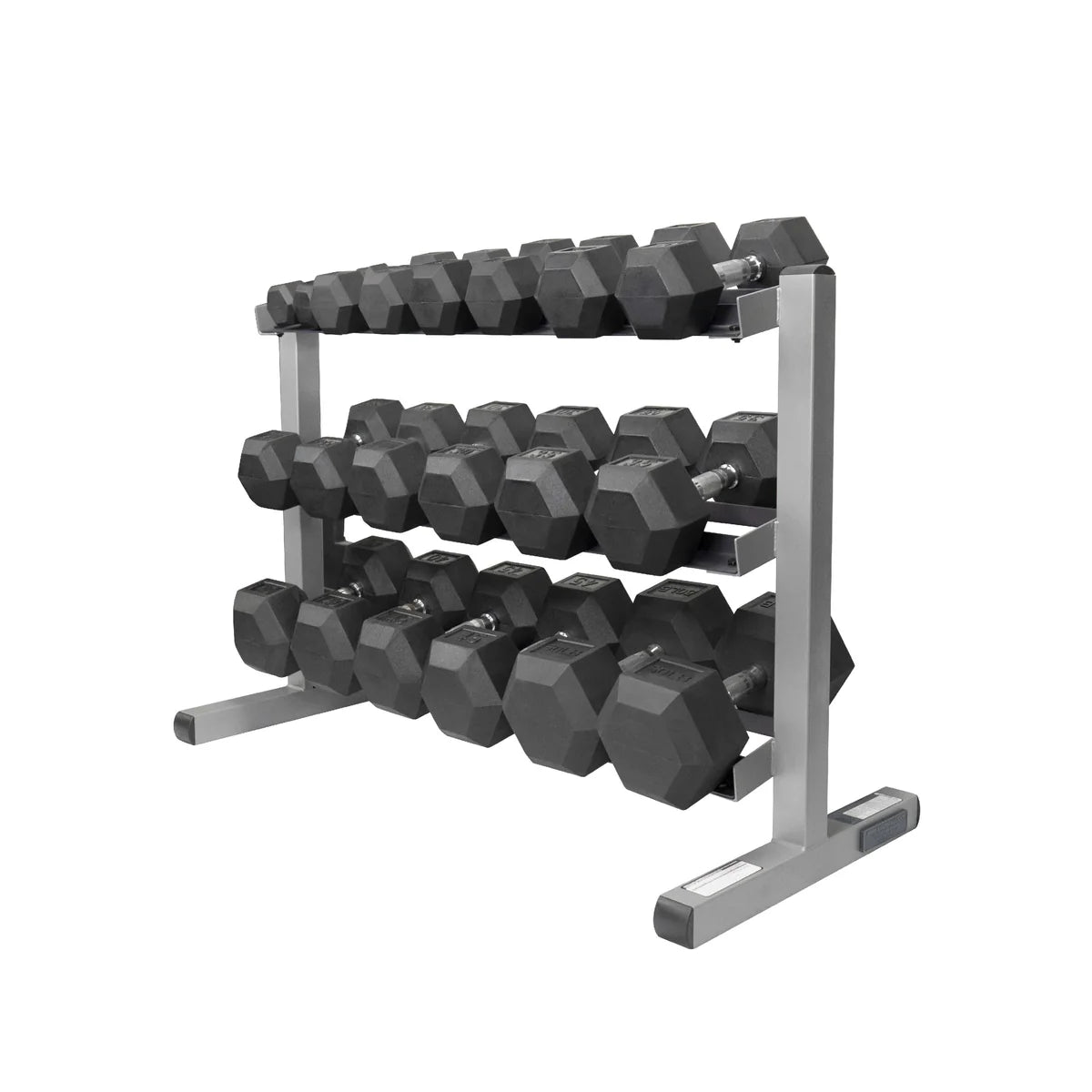 CAPITAL STRENGTH SET DE MANCUERNAS HEXAGONALES 5-50 LBS CON RACK