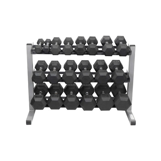 CAPITAL STRENGTH SET DE MANCUERNAS HEXAGONALES 5-50 LBS CON RACK