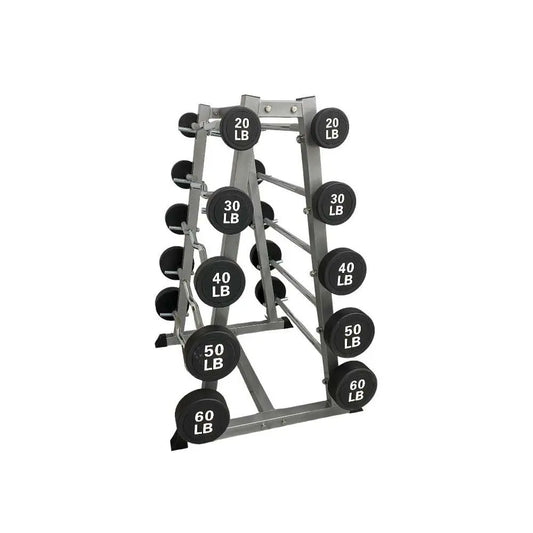 CAPITAL STRENGTH SET DE BARRAS (10) PROSTYLE DE PESO FIJO CURVAS Y RECTAS DE 20 - 60 LBS CON RACK